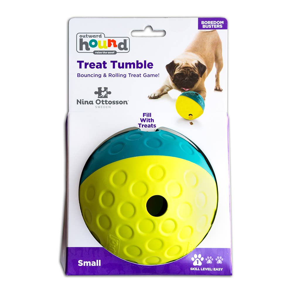 Nina Ottosson Treat Tumble Interactive Dog Toy Blue/Green