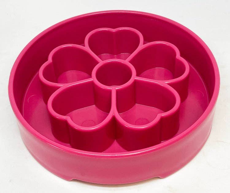 Flower Design eBowl Enrichment Slow Feeder Bowl for Dogs