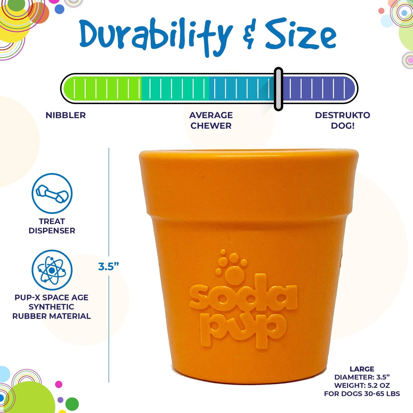 Flower Pot Durable Rubber Treat Dispenser & Enrichment